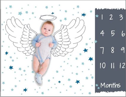 Leuke Baby Baby Milestone Deken Foto Fotografie Prop Voor Bebe Jongen Meisje Achtergrond Doek Kalender Wandelwagen Cover Scheuten Doek