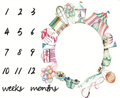 Leuke Baby Baby Milestone Deken Foto Fotografie Prop Voor Bebe Jongen Meisje Achtergrond Doek Kalender Wandelwagen Cover Scheuten Doek