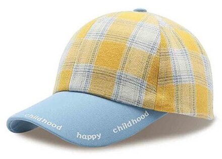 Leuke Baby Baseball Cap Zomer Voor Jongens Meisjes Cap Lente Kinderen Katoen Caps Kids Outdoor Peuter Ouder-kind Hoeden geel Baseball Cap