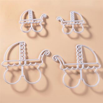 Leuke Baby Kinderwagen Biscuit Snijders Cookie Cutter Set Baby Verjaardag Cakevorm Keuken Sugarcraft Bakken Gebak Tool