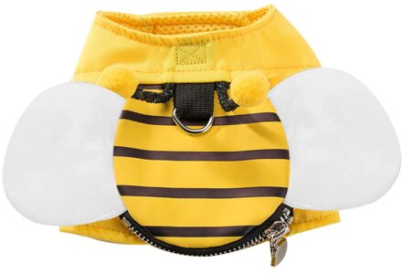 Leuke Bee Hond Harnas Vest Kraag Ademend Borstband Leash Pet Accessoires Pommeren Kraag Hondenriem Met Tractie Flannel / L