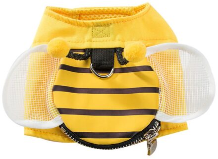 Leuke Bee Hond Harnas Vest Kraag Ademend Borstband Leash Pet Accessoires Pommeren Kraag Hondenriem Met Tractie rooster / Xl