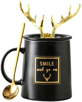 Leuke Beknopte Koffie Melk Mok Ontbijt Cup Met Deksel & Lepel Reizen Mok Novelty Beste Cadeaus Voor Je Vrienden