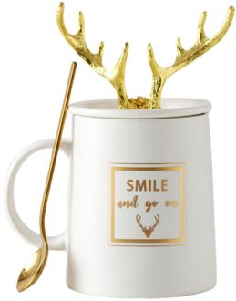 Leuke Beknopte Koffie Melk Mok Ontbijt Cup Met Deksel & Lepel Reizen Mok Novelty Beste Cadeaus Voor Je Vrienden