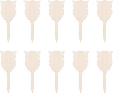 Leuke Bloempot Label Houten Creatieve Tuinieren Plant Label Kan Schrijven Insert Grond 10Pcs Potten Voor Planten En Bloem Decoratie