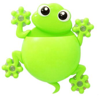 Leuke Cartoon Animal Gecko Tandenborstelhouder Rack Sucker Tandenborstel Tandpasta Houder Organizer Voor Kinderen Badkamer Accessoires groen