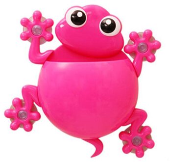 Leuke Cartoon Animal Gecko Tandenborstelhouder Rack Sucker Tandenborstel Tandpasta Houder Organizer Voor Kinderen Badkamer Accessoires Roze