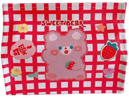 Leuke Cartoon Beer Pu Desktop Tissue Doos Verwijderbare Papier Houder Servetten Case 4XFA PB
