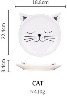 Leuke Cartoon Creatieve Dier Vorm Gerechten Baby Eten Servies Keramische Diner Plaat Kinderen Home Partitie Platen Dessert Lade kat