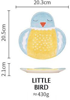 Leuke Cartoon Creatieve Dier Vorm Gerechten Baby Eten Servies Keramische Diner Plaat Kinderen Home Partitie Platen Dessert Lade Little vogel