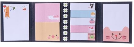 Leuke Cartoon Dier Notitie Memo Pad Notebook Label Briefpapier