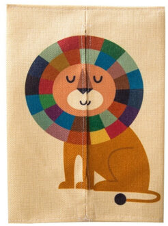 Leuke Cartoon Dier Tissue Doos Servet Papier Container Servet Case Katoen En Linnen Woondecoratie Papieren Handdoek Thuis Auto leeuw