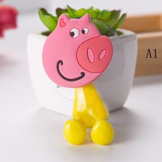 Leuke Cartoon Dierlijke Vorm Houder Sucker Zuig Haken Set Opknoping Baby Tandenborstelhouder Handdoeken Etc Baby Care Paars