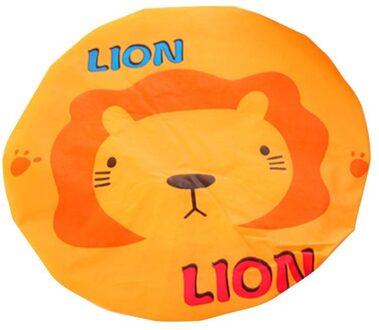 Leuke Cartoon Douche Cap Vrouwen Hoed Baden Sauna 'S Met Kant Elastische Band Spa Cap Kinderen Beschermende Cap Tulband Baden Hoofd wrap 01