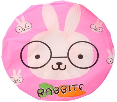 Leuke Cartoon Douche Cap Vrouwen Hoed Baden Sauna 'S Met Kant Elastische Band Spa Cap Kinderen Beschermende Cap Tulband Baden Hoofd wrap 2