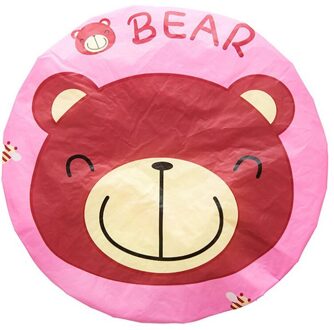 Leuke Cartoon Douche Cap Vrouwen Hoed Baden Sauna 'S Met Kant Elastische Band Spa Cap Kinderen Beschermende Cap Tulband Baden Hoofd wrap 5