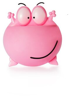 Leuke Cartoon Grote Ogen Kikker Tandenborstel Rack Multi Functionele Sucker Tandenborstel Tandpasta Opbergrek Badkamer Accessoires Roze