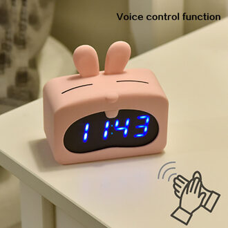 Leuke Cartoon Hond Siliconen Wekker Usb Mode Creatieve Home Office Slaapkamer Ondersteuning # G2 Blauw