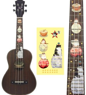 Leuke Cartoon Inlay Decals Fretboard Decoratie Sticker Voor Ukulele Accessoires Diy Voor 23 Inchs Ukelele Stickers