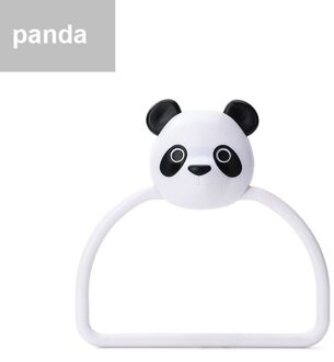 Leuke Cartoon Kinderen Handdoekenrek Keuken Handdoekenrek Badkamer Geen Punch Geen Spoor Handdoekring Handdoek Opknoping panda