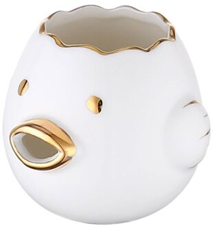 Leuke Cartoon Kip Eigeel Separator Keramiek Gezondheid Cartoon Kuiken Ei Separator Filter Bakken Tools Keuken Accessoires wit