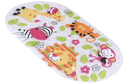 Leuke Cartoon Patroon Badkamer Antislipmatten Bad Anti-slip Mat met Zuignappen voor Badkamer Kids Douche bad Non-slip Mat zebra