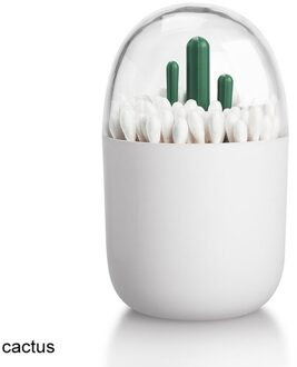 Leuke Cartoon Stofdicht Tandenstoker Houder Tafel Decoratie Wattenstaafje Case Tandenstoker Doos Tandenstoker Dispenser 1Pcs Plastic cactus