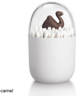 Leuke Cartoon Stofdicht Tandenstoker Houder Tafel Decoratie Wattenstaafje Case Tandenstoker Doos Tandenstoker Dispenser 1Pcs Plastic kameel