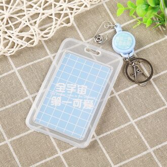 Leuke Cartoon Transparante Id Card Cover Bus Credit Business Toegang Beschermende Houder Kantoorbenodigdheden Bruin