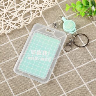 Leuke Cartoon Transparante Id Card Cover Bus Credit Business Toegang Beschermende Houder Kantoorbenodigdheden Ivoor