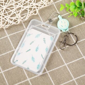 Leuke Cartoon Transparante Id Card Cover Bus Credit Business Toegang Beschermende Houder Kantoorbenodigdheden leger groen