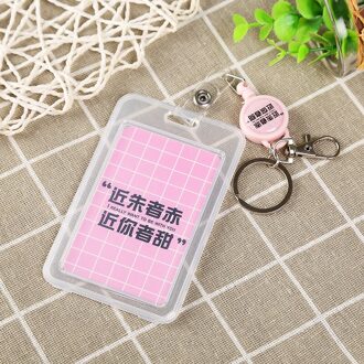 Leuke Cartoon Transparante Id Card Cover Bus Credit Business Toegang Beschermende Houder Kantoorbenodigdheden