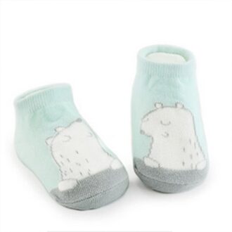 Leuke Cartoon Unisex Baby Sokken Baby Peuter Meisjes Jongens Anti Slip Katoen Boot Sokken Lente Herfst Sokken groen Hamster