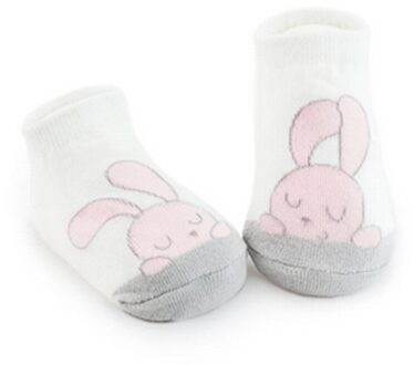 Leuke Cartoon Unisex Baby Sokken Baby Peuter Meisjes Jongens Anti Slip Katoen Boot Sokken Lente Herfst Sokken wit konijn