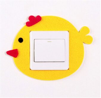 Leuke cartoon voelde holle-out switching sticker Creatieve home decoratie cartoon muurstickers aangebracht voelde holle schakelaar socket 1