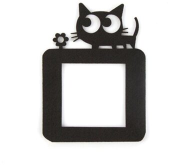 Leuke cartoon voelde holle-out switching sticker Creatieve home decoratie cartoon muurstickers aangebracht voelde holle schakelaar socket 6