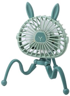 Leuke Cartoons Octopus Draagbare Usb Fans Handheld Kinderwagen Beugel Stille Ventilator Mini Stand Fans groen