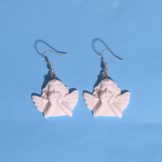 Leuke Cupido Engel Oorbellen Voor Vrouwen Vintage Angel Hanger Brincos Cool Vriendschap bronzen