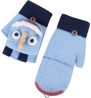 Leuke Dier Fluwelen Handschoenen Meisjes Omgedraaid Half Vinger Handschoenen Guantes Invierno Outdoor Kids Handschoenen Winter Kinderen Handschoenen BU