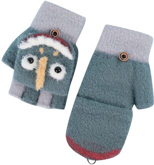 Leuke Dier Fluwelen Handschoenen Meisjes Omgedraaid Half Vinger Handschoenen Guantes Invierno Outdoor Kids Handschoenen Winter Kinderen Handschoenen GN