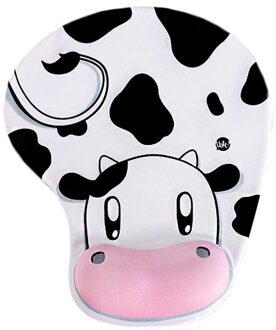 Leuke Dier Koe Zachte Comfortabele Antislip Polssteun Muismat Home Office Computer Accessoires Bureau Mat