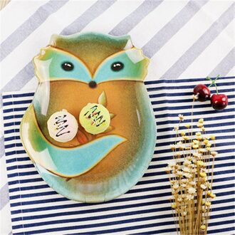 Leuke Dier Melamine Diner Servies Schotel Lade Steak Decor Baby Schotel Snack plaat kids plaat 4