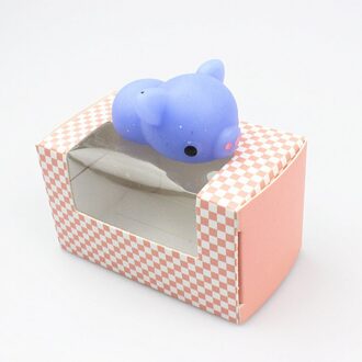 Leuke Dier Squishy Speelgoed Antistress Vent Bal Squeeze Mochi Decompressie Speelgoed Zachte Sticky Squishi Stress Fidget Speelgoed blauw Piggy