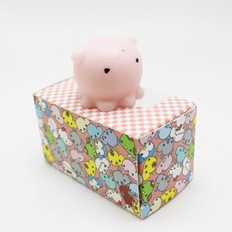 Leuke Dier Squishy Speelgoed Antistress Vent Bal Squeeze Mochi Decompressie Speelgoed Zachte Sticky Squishi Stress Fidget Speelgoed roze