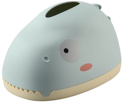 Leuke Dinosaurus Tissue Doos Desktop Papier Doos Voor Thuis Woonkamer Slaapkamer Cartoons Servet Opbergdoos blauw