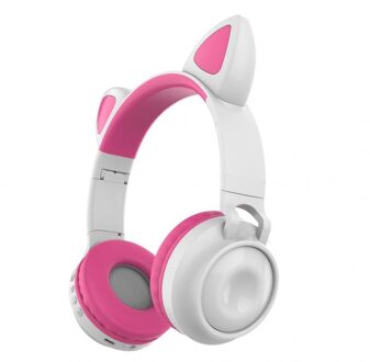 Leuke Draadloze Hoofdtelefoon Lichtgevende Bluetooth 5.0 Hoofdtelefoon Meisje Kat Ear Hoofdtelefoon High Fidelity Stereo Muziek Met Microfoon 4