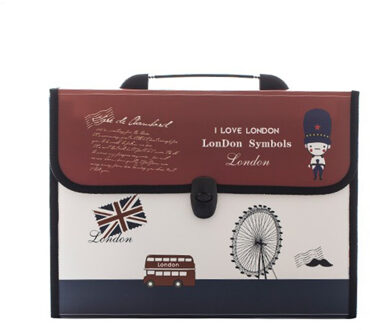 Leuke Draagbare Uitbreidbaar Accordeon 12 Zakken A4 Bestandsmap Uitbreiden Portemonnee Document Aktetas