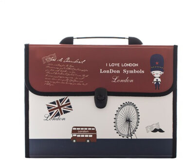 Leuke Draagbare Uitbreidbaar Accordeon 12 Zakken A4 Bestandsmap Uitbreiden Portemonnee Document Aktetas