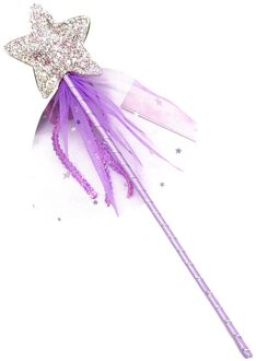 Leuke Dromerige Vijfpuntige Ster Fairy Wand Kinderen Magische Stok Meisje Party Halloween Prinses Cosplay Props paars