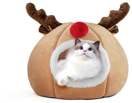 Leuke Elanden-Vormige Huisdier Kat Hamster Kooi Nest Cavia Huis Chinchilla Eekhoorn Bed Nest Kerst Rendier Spons Huisdier nest